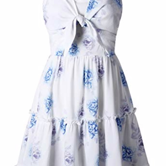 Floral Spaghetti Strap Flowy Summer Dress - Picture 3 of 5